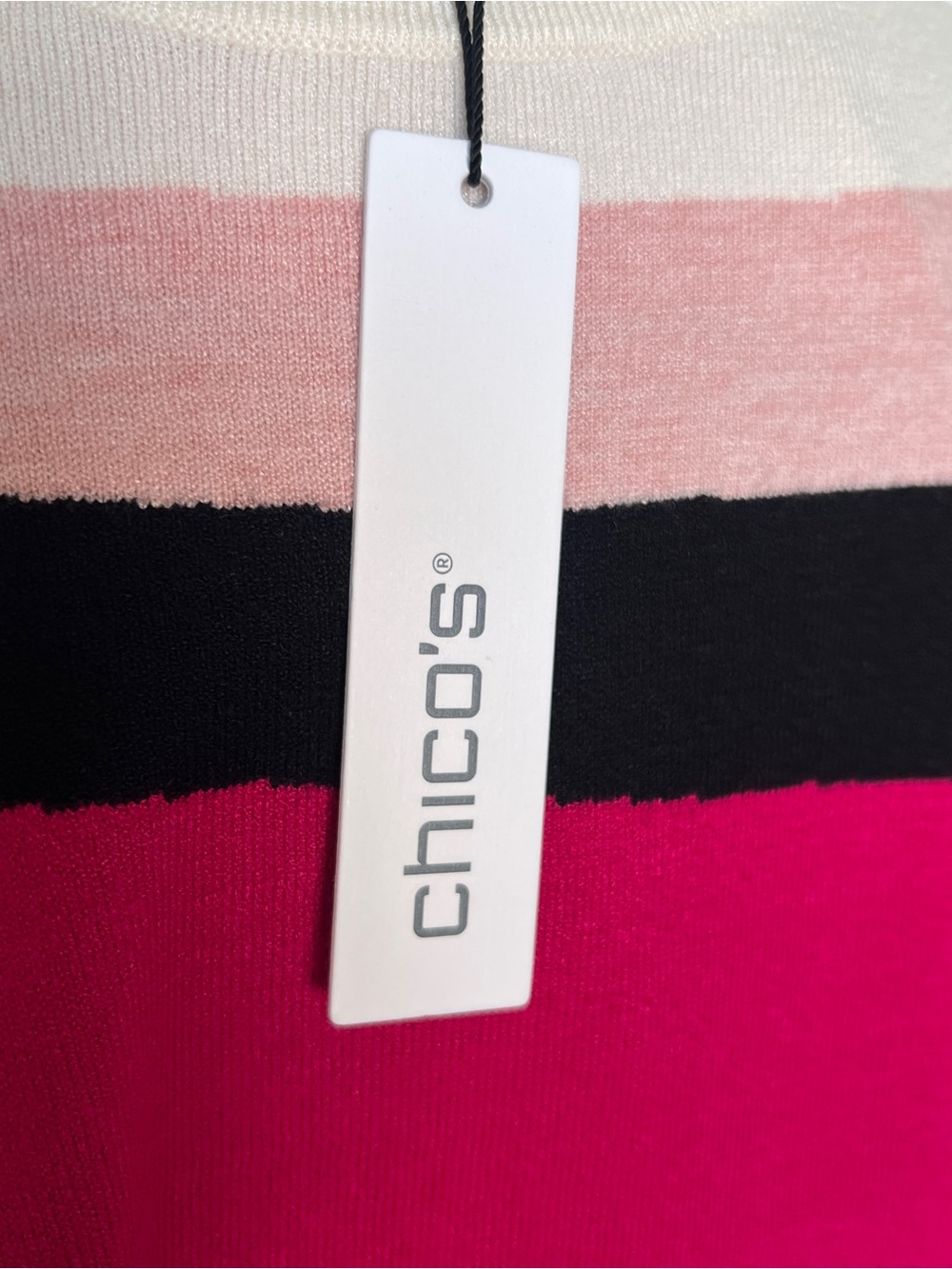 NWT! Chico's Colorblock Easy Pullover Sweater Size 4 - Picture 8 of 9